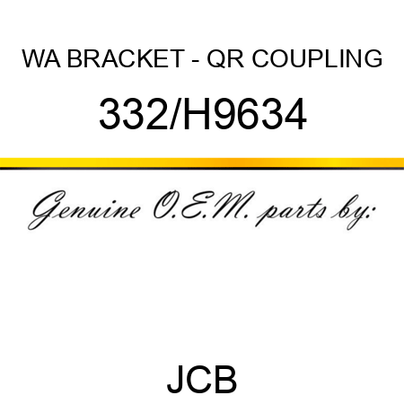 WA BRACKET - QR COUPLING 332/H9634