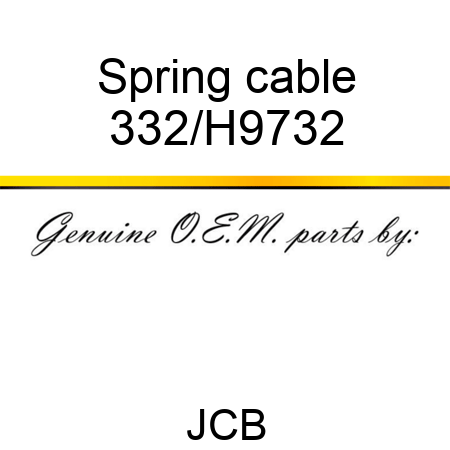 Spring cable 332/H9732