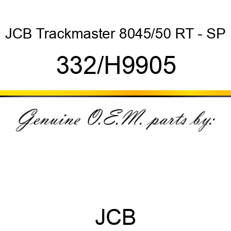 JCB Trackmaster 8045/50 RT - SP 332/H9905