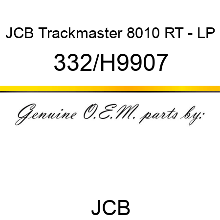 JCB Trackmaster 8010 RT - LP 332/H9907
