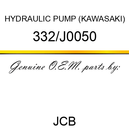 HYDRAULIC PUMP (KAWASAKI) 332/J0050