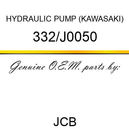 HYDRAULIC PUMP (KAWASAKI) 332/J0050