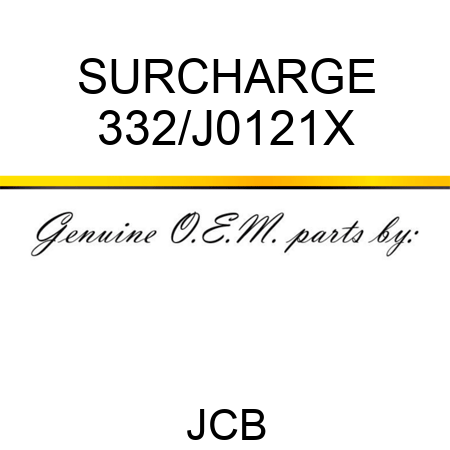 SURCHARGE 332/J0121X