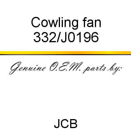 Cowling, fan 332/J0196