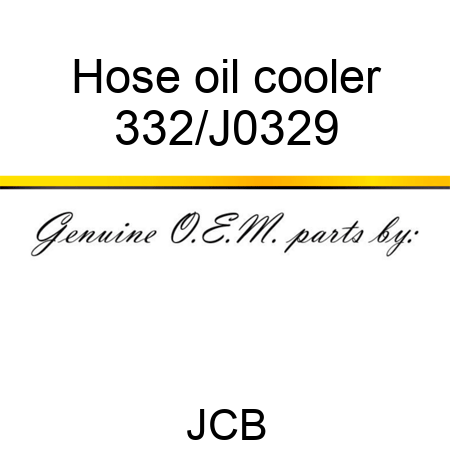 Hose oil cooler 332/J0329