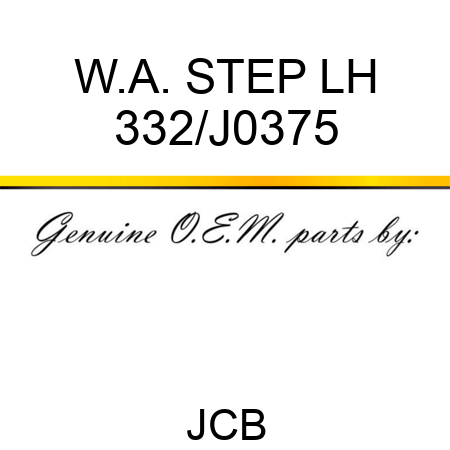 W.A. STEP LH 332/J0375
