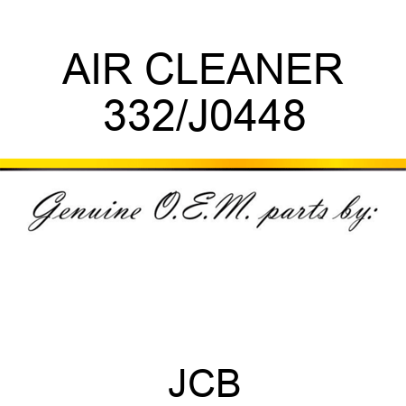 AIR CLEANER 332/J0448