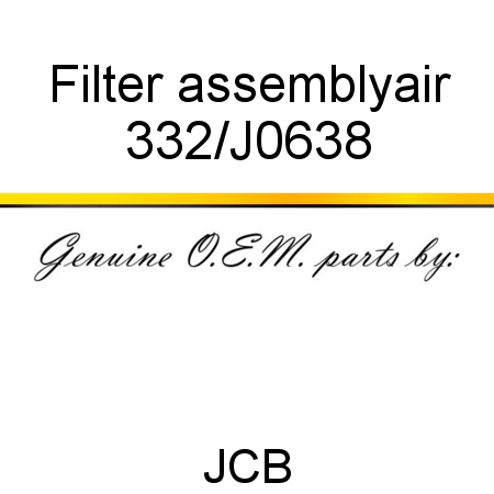 Filter, assembly,air 332/J0638