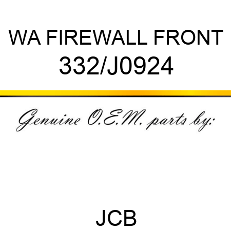 WA FIREWALL FRONT 332/J0924