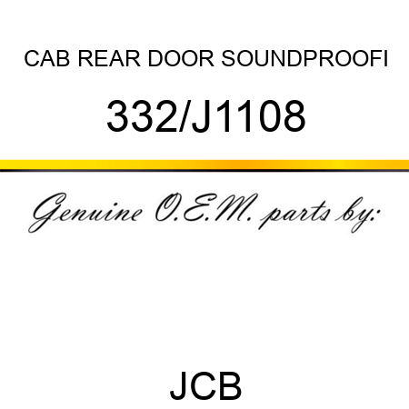 CAB REAR DOOR SOUNDPROOFI 332/J1108