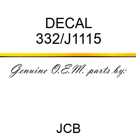 DECAL 332/J1115