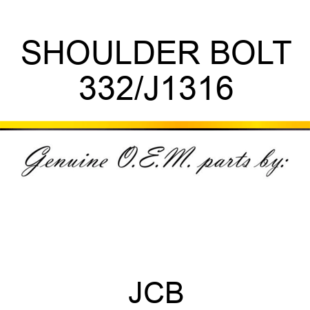 SHOULDER BOLT 332/J1316