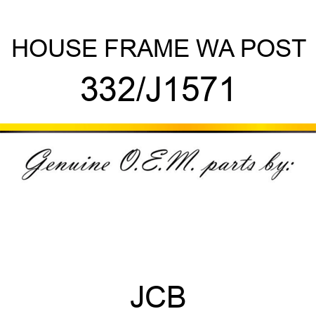 HOUSE FRAME WA POST 332/J1571