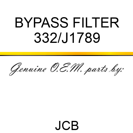 BYPASS FILTER 332/J1789