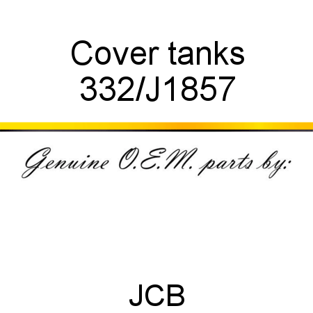 Cover, tanks 332/J1857