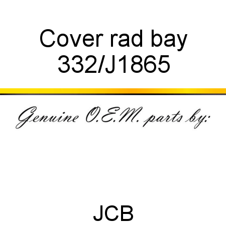 Cover, rad bay 332/J1865