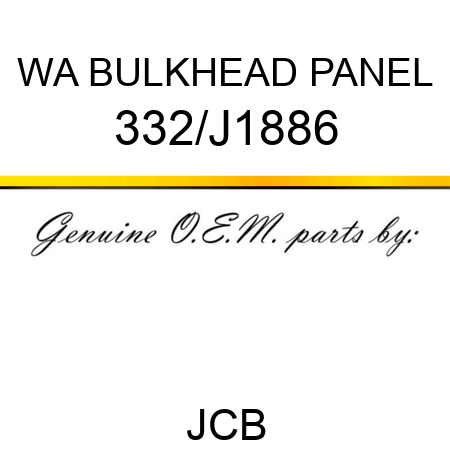 WA BULKHEAD PANEL 332/J1886