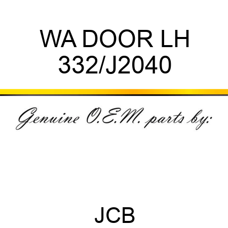 WA DOOR LH 332/J2040