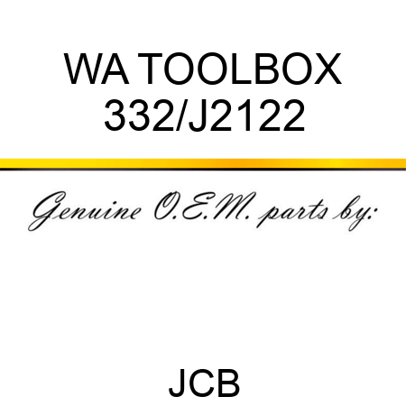 WA TOOLBOX 332/J2122