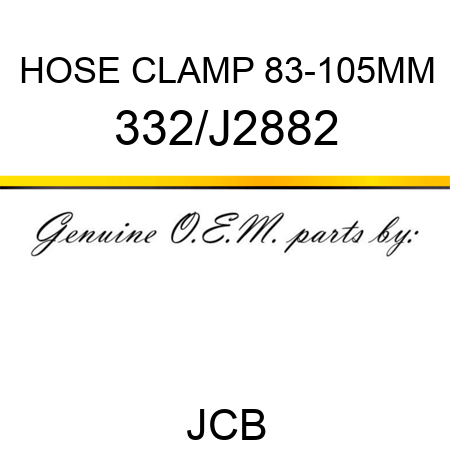 HOSE CLAMP 83-105MM 332/J2882