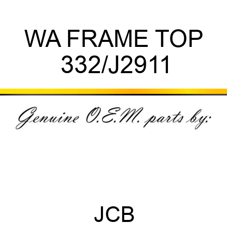 WA FRAME TOP 332/J2911