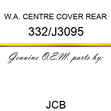 W.A. CENTRE COVER REAR 332/J3095