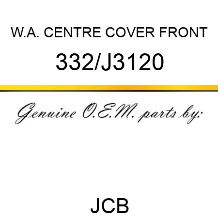 W.A. CENTRE COVER FRONT 332/J3120