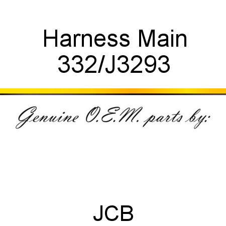 Harness, Main 332/J3293