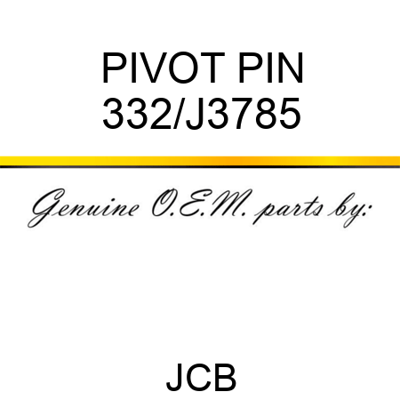 PIVOT PIN 332/J3785