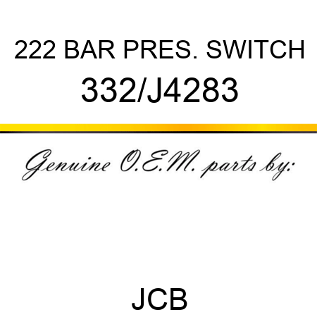 222 BAR PRES. SWITCH 332/J4283