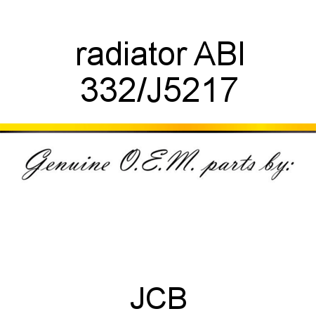 radiator ABI 332/J5217