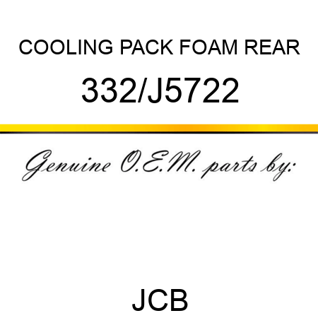 COOLING PACK FOAM REAR 332/J5722
