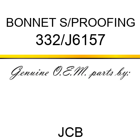 BONNET S/PROOFING 332/J6157