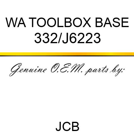 WA TOOLBOX BASE 332/J6223
