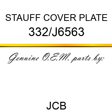 STAUFF COVER PLATE 332/J6563