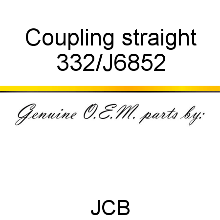 Coupling, straight 332/J6852