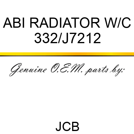 ABI RADIATOR W/C 332/J7212