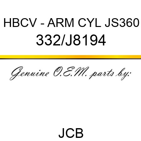 HBCV - ARM CYL JS360 332/J8194