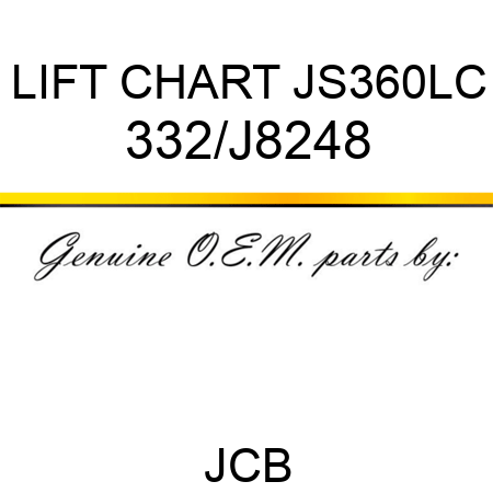 LIFT CHART JS360LC 332/J8248