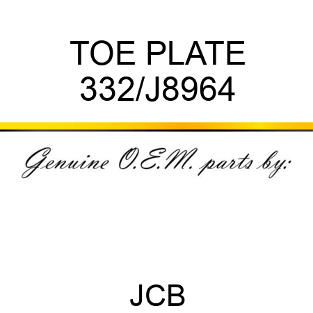 TOE PLATE 332/J8964