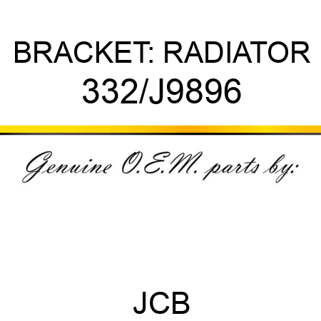 BRACKET: RADIATOR 332/J9896