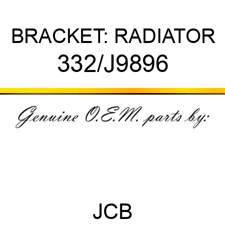 BRACKET: RADIATOR 332/J9896