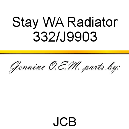 Stay, WA Radiator 332/J9903