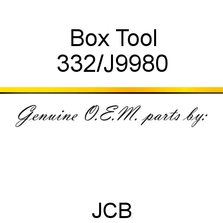 Box, Tool 332/J9980
