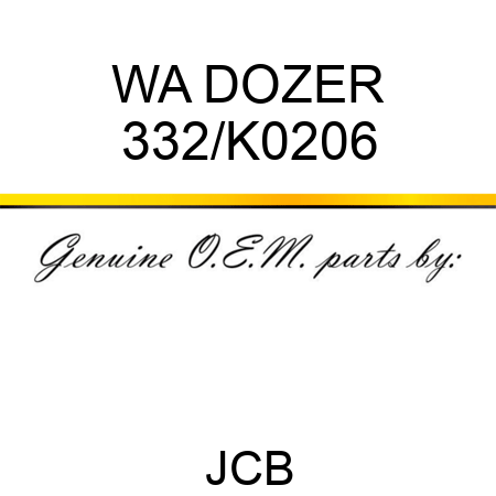 WA DOZER 332/K0206