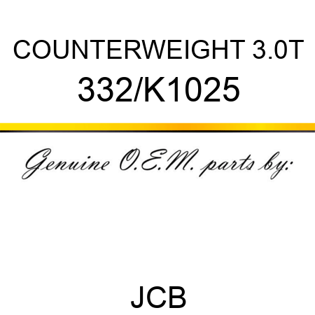 COUNTERWEIGHT 3.0T 332/K1025