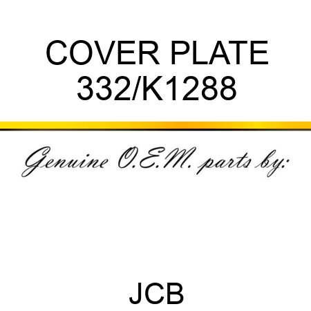 COVER PLATE 332/K1288