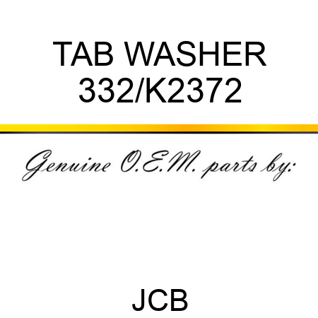TAB WASHER 332/K2372