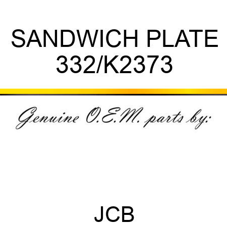 SANDWICH PLATE 332/K2373