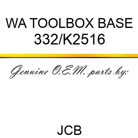 WA TOOLBOX BASE 332/K2516